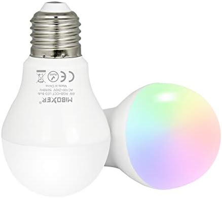 Mi Light 6 W RGB + CCT Led лампа WiFi Цвят лампи Оригинален Mi-Light Топъл Бял с регулируема яркост дистанционно управление и приложение за Управление (6 W E26)