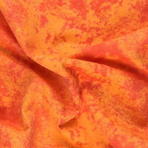 Плат Мук Фланелевая плътна PRT мрамор, оранжева, болт 15 ярда