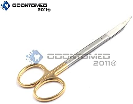 OdontoMed2011 Ножици за Тенотомии SuperCut Стивън 5 Извити Позлатени ODM