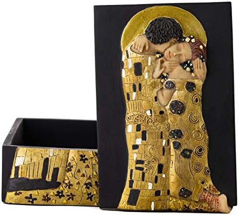 Най-добрата колекция The Kiss by Diana Klimt Box - Декоративна Ковчег ръчно рисувани в стила на френския арт