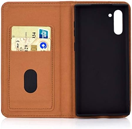 Чанта за мобилни телефони HAIJUN за Galaxy Note 10, Обикновен Магнитен Хоризонтален Кожен калъф с панти капак, отделение за карти и държач (Черно), чанти и калъфи за седалките
