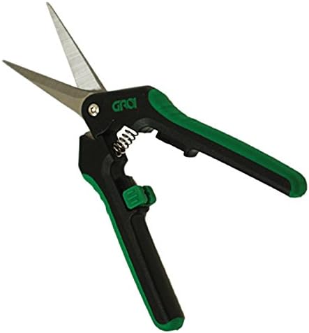Ножици за Подстригване с Директен Острие Grow1 с титанов щанга с покритие, Малки, Зелени