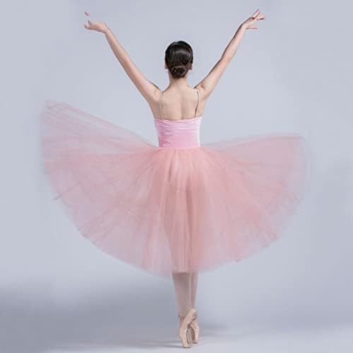n/a Rose Бархатное Балетное обличам с най-Елече от тюл 360° за Балет жени, Дрехи за участия в шоу-балет (Цвят: розов, Размер: LA Code)