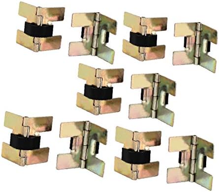 X-DREE Мебелен Калъф За Подарък Кутия за бижута Кутия Панти Бронзовата тон с Дължина 20 мм и 10 бр. (Muebles Caja de regalo Caja de regalo Bisagras de resorte Bronce Tono с дължина 20 мм и 10 бр.