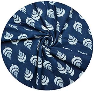 Памучен плат с флорални принтом във формата на листа, плат за шивашки, видове платове, тъкани на парцела (2,5 ярд)
