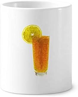 Лимон, Портокалов Сок Под Формата На Гранули Форми На Художествена Четка За Зъби На Писалка Притежател Чаша
