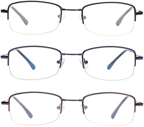 Очила за четене със защита от синя светлина с мост-Flex Memory Titanium - Ридеры с удобна кутия пролетта панти