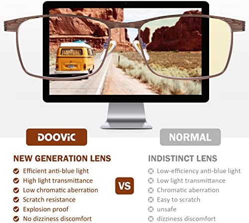 DOOViC, 3 Опаковки, Мъжки слънчеви Очила за четене със Стилен Дизайн, с Метални Рамки, Ридеры, Синя Светлина,