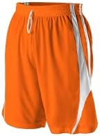 Заден Баскетболни шорти Alleson - Оранжево-Бяло - Големи