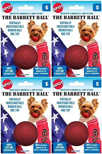 Этичный домашен Любимец, 3 опаковки на Почти Неразрушаемых играчки за кучета Barrett Топка, Малки, в Различни