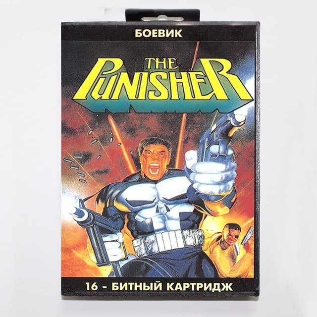 Игри Касета Punisher 16 бита MD Детска карта на Дребно С кутия За Sega Mega Drive За Genesis-US BOX