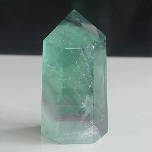 Crystal Флуорит Точков Скиптър Пръчка Исцеляющий Рейки Hexagonal Точков прожилочный камък (2,0-2,3)
