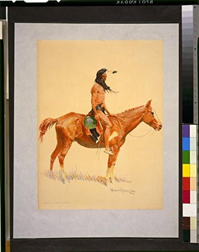 Исторически находки Снимка: Снимка, Шайенский Елен, Основната американец, езда на кон, Индианците шайенны, 1901