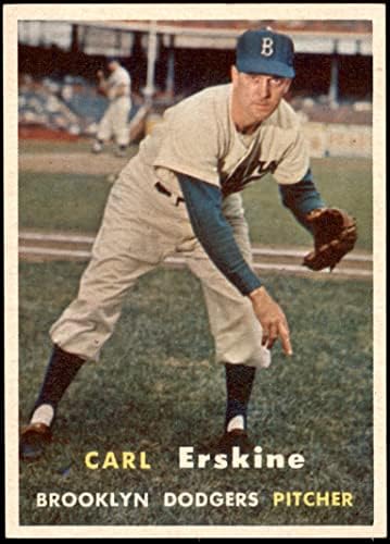 1957 Topps 252 Карл Ърскин Бруклин Доджърс (Бейзбол карта) в Ню Йорк/MT Dodgers
