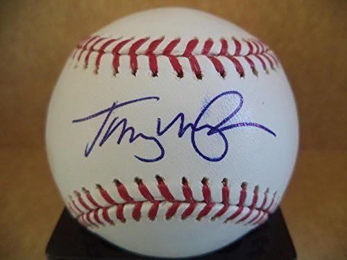 Томи Манцелла Хюстън Астрос Подписа бейзболни топки M. l. с автограф W / coa - Бейзболни топки с автографи