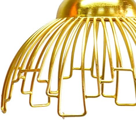 Окачен лампа Benjara с геометричен деколте във формата на купол, златни