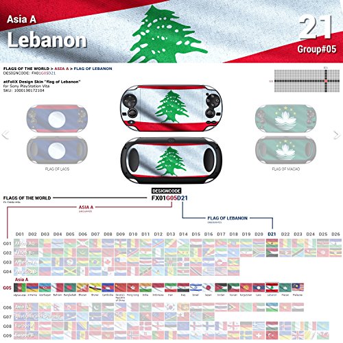 Стикер-стикер на Sony PlayStation Vita Design Skin знаме на Ливан за PlayStation Vita