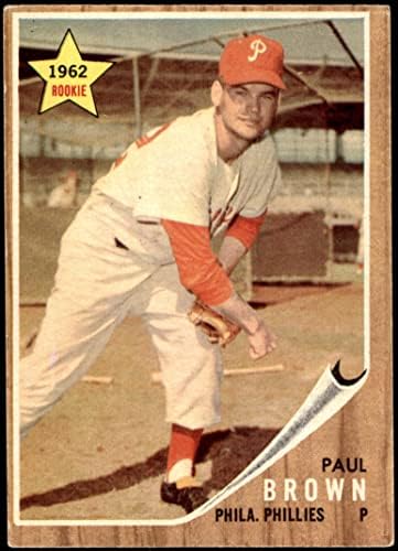 1962 Topps 181 GRN Пол Браун Филаделфия Филис (Бейзболна картичка) (Зелен цвят), ДОБРИ Филис
