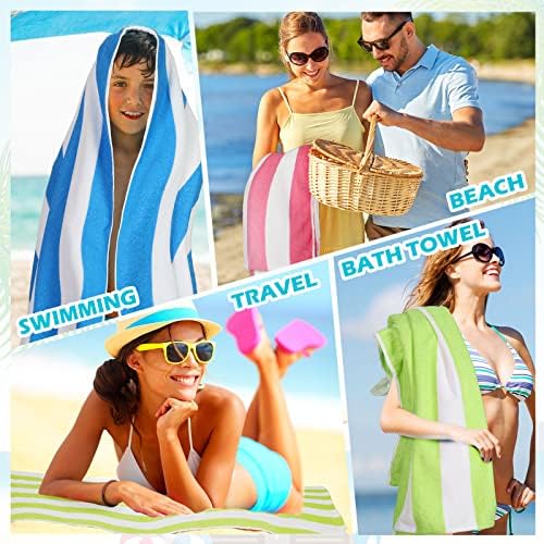 12 Опаковки Шарени Плажни Кърпи, Съраунд Негабаритное Кърпа за басейн, За Пътуване, За плуване, Быстросохнущее