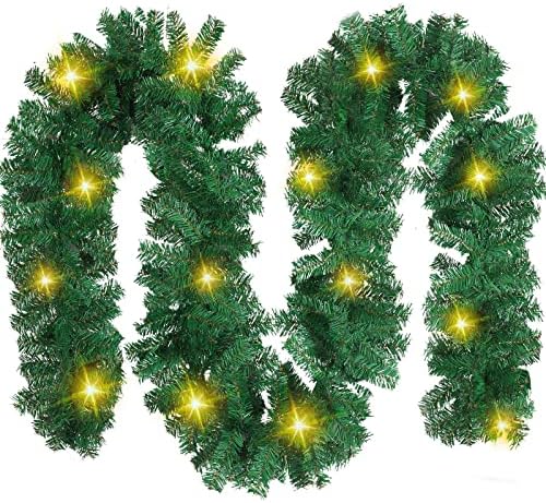 Украсата на Коледното Гирлянди, 16,4 Подножието Коледни Гирлянди с подсветка и 70 led Светлини, Коледни Гирлянди