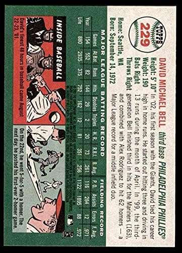 2003 Topps 229 Дейвид Бел Филаделфия Филис (Бейзболна картичка) Ню Йорк / MT Phillies