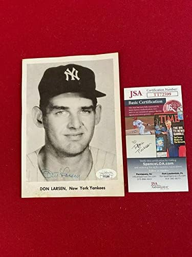 1960-те, Дон Ларсен, с автограф (JSA) Снимка 5 x 7 (1956 без нападател) годината на Реколтата снимки на MLB