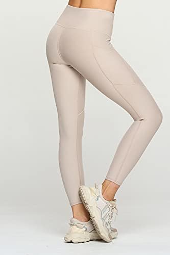 Гамаши EVCR с висока талия и джобове на лигавицата за жени, Спортни Панталони за йога с контрол на корема с