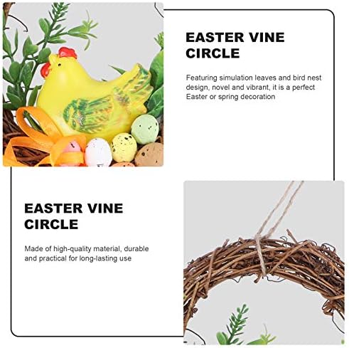 WINOMO Сватбен Декор Венец от Великденски яйца, Великденски Венец, Декорации с Фигура Пиле, Изкуствени Великденски