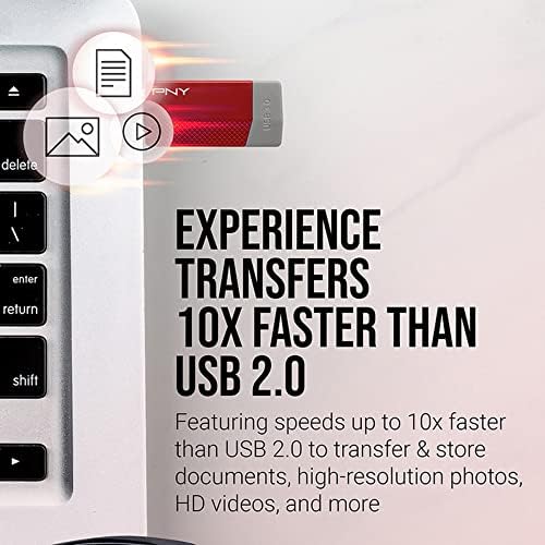 Флаш памет PNY, USB 3.0, 128 GB, Различни цветове