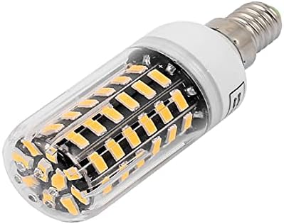 Нов Lon0167 AC220V 7W 64 x 5733SMD E14 Led Царевичен лампа Энергосберегающая Лампа Топъл бял цвят (AC220V 7W