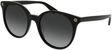 Дамски Слънчеви Очила Гучи, Със защита от ултравиолетови лъчи, Модерни Слънчеви Очила Cat Eye, Черен 52 мм