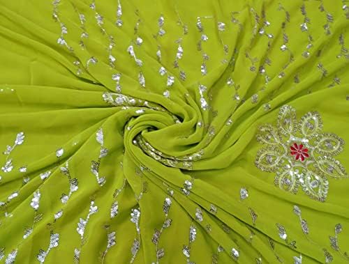 Peegli винтажное сари със смесен модел, плат за бродерия, комбинация от 4 индийски женски рокли, сари с мирис