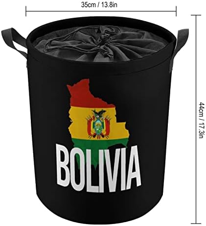 Карта и Знаме на Боливия, Голяма Кошница за Дрехи на съвсем малък, Водоустойчив Кошница за Дрехи, Сгъваема Кошница