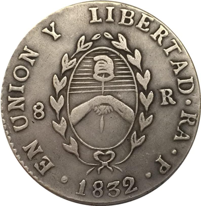 35 ММ Чиста Мед със сребърно покритие Антични Сребърни Доларови Монети Аржентински 9 Монети от Различни Години