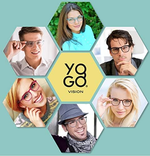 Yogo Vision 4 Опаковки Очила за Четене Nerd Readers за Жени И Мъже, Антибликовый UV-Филтър, по-Леки Очила +