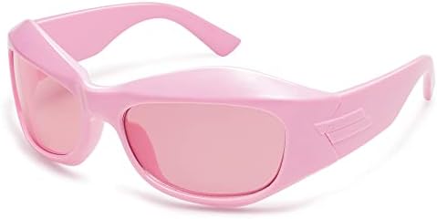 VANLINKER Слънчеви Очила с Обвивка за Жени Мъжка Мода Y2k Извънгабаритни Футуристични Обли Очила са Модерни