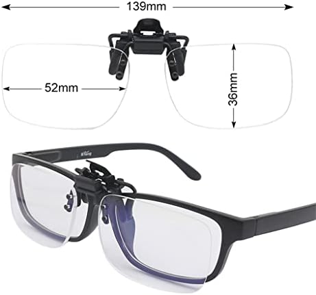 WENLII -Леки Очила за четене с клипсой, Откидывающиеся нагоре и надолу, Без Увеличително стъкло, лесно и удобно