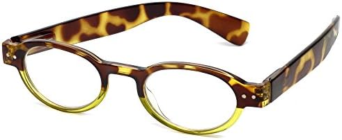 Calabria 4372 два цвята Дизайнерски Кръгли очила за четене за жени | 2-Тонни Дамски Очила за четене Без изкривявания,