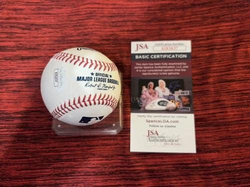Джони Деймън подписа Официални бейзболни топки на Мейджър лийг бейзбол Янкис, Ред Сокс, JSA - Бейзболни топки