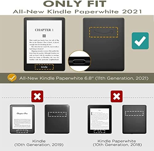 Калъф за електронни книги 2021 Съвместим с 6,8 Kindle Paperwhite е на 11-то поколение С Портрет на Черен Кон