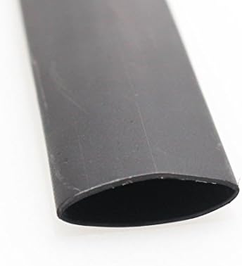Свиване тръба 2: 1 черен цвят на метър (9 мм вътре, 1 м)