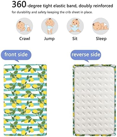 Чаршаф за легло в стил Лимони, Стандартният чаршаф за матрак на детско креватче от Ультрамягкого материал -
