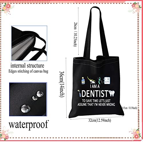 JYTAPP Стоматологичен чанта Аз съм Стоматолог Холщовая Чанта-Тоут Подаръци Зъболекар-Гигиенисту Подаръци асистент