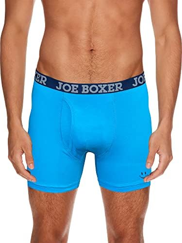 Мъжки Слипове-боксерки Joe Boxer, 4 опаковки – Дишащи Обикновена Памучни Ластични Гащи-Боксерки, без тагове