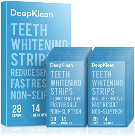 Избелващи ленти за зъби - Бели ивици DeepKlean за отстраняване на трайни петна, безопасна за емайла, бърз резултат