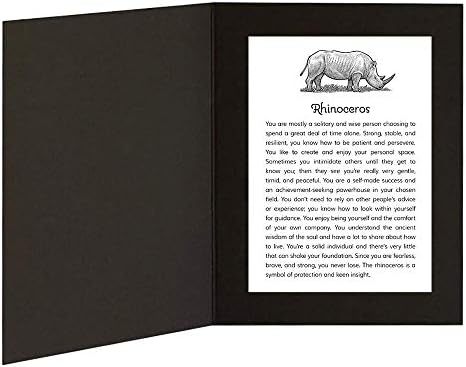 Носорог с Послание за Могучем Животинското в рамката на папки с изображения с размер 5x7