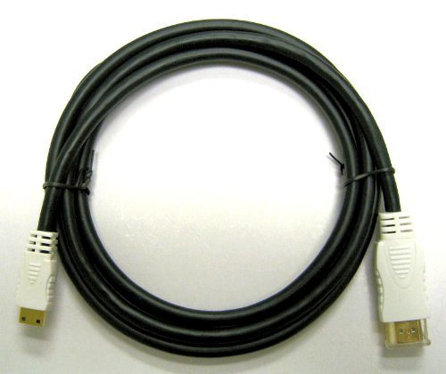 Професионален фотоапарат Canon T1I Mini-кабел HDMI-HDMI (6 фута /1.8 m/ тип A - C). (Черни, бели съединители)