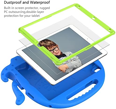 Калъф за таблет Детски Калъф, съвместим с iPad Air 3 10,5 (2019) с дръжка-броня |Защитна стойка за деца, Калъф