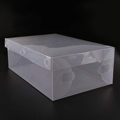 Anncus 10 x Кутия За Съхранение на Обувки с Правоъгълна Форма От Прозрачна Пластмаса За Съхранение на обувки
