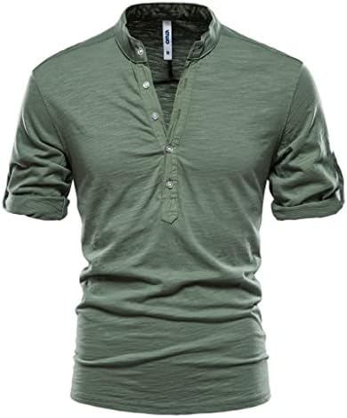 MXIAOXIA/ Ежедневни тениска, Однотонная риза с висока яка, Мъжки Дрехи, Приталенная спортна риза с висока яка